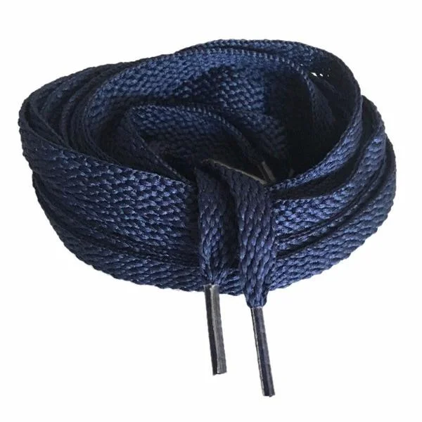 Navy Blue Gold Star Shoe Laces