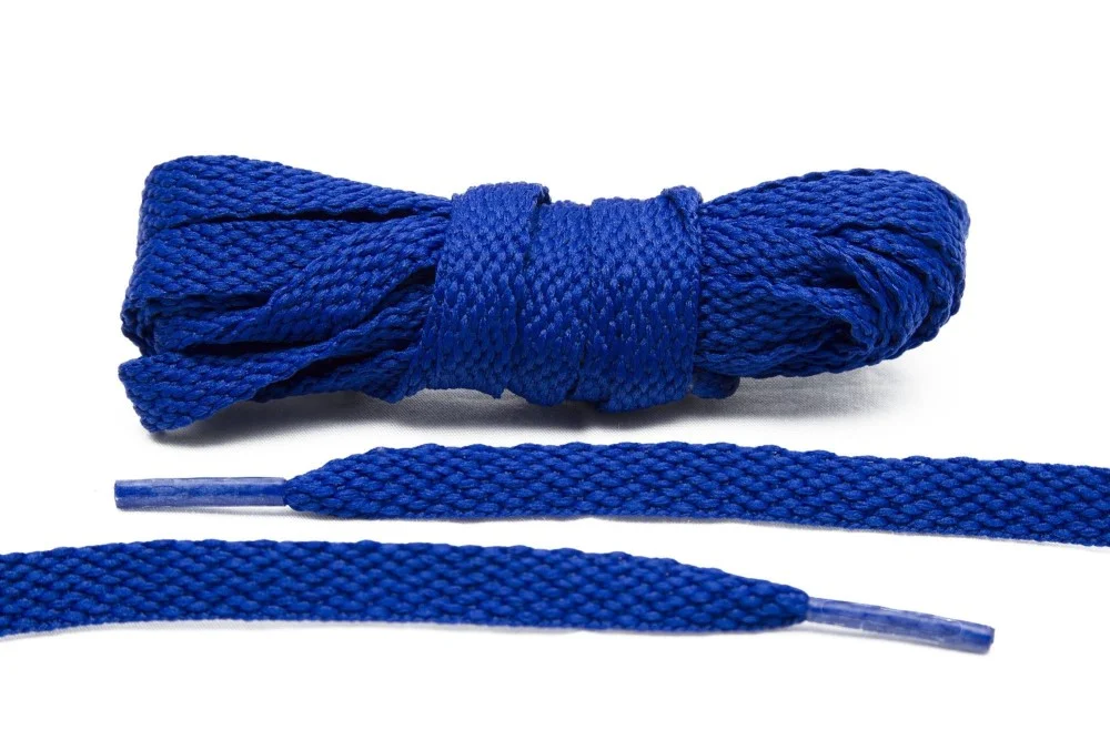 Royal Blue Gold Star Shoe Laces