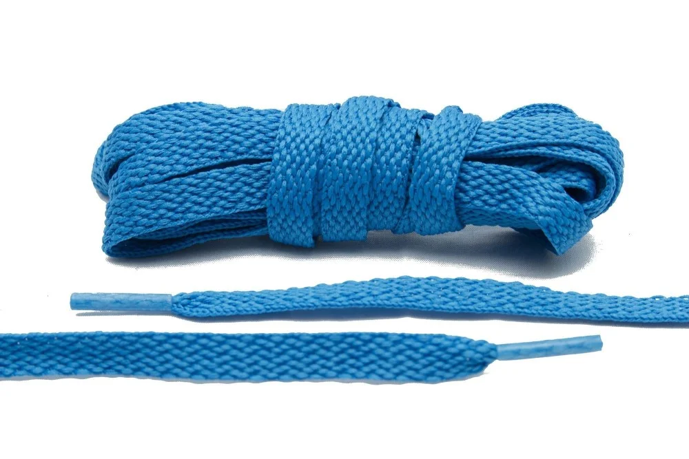 Sky Blue Gold Star Shoe Laces