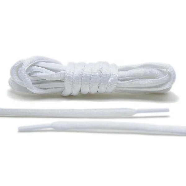 White Oval Shoe Laces